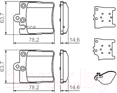 

Тормозные колодки Bosch, 0986494022