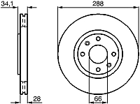 Тормозной диск Bosch 0986478980 - 