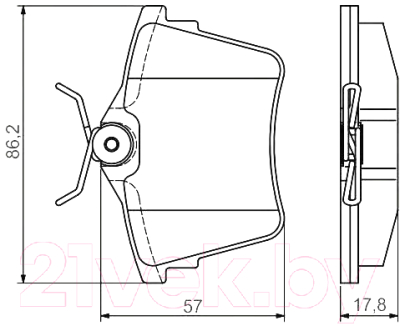 

Тормозные колодки Bosch, 0986495090