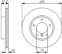 Тормозной диск Bosch 0986479S10 - 