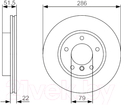 

Тормозной диск Bosch, 0986479S10