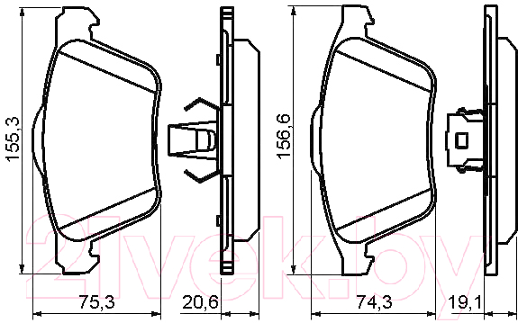 Тормозные колодки Bosch 0986494159