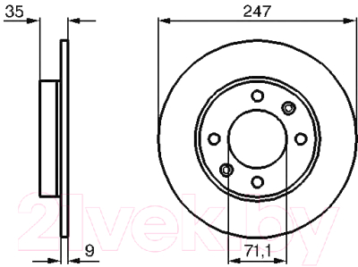 Тормозной диск Bosch 0986478608