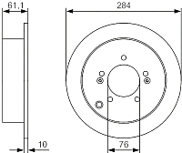Тормозной диск Bosch 0986479U37 - 