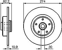 Тормозной диск Bosch 0986479273 - 