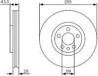 Тормозной диск Bosch 0986479S62 - 