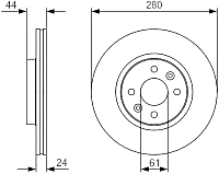 Тормозной диск Bosch 0986479R67 - 