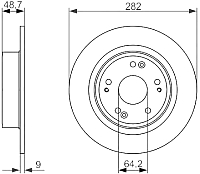 Тормозной диск Bosch 0986479738 - 