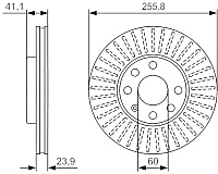 Тормозной диск Bosch 0986479R76 - 