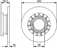 Тормозной диск Bosch 0986479401 - 