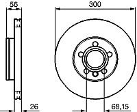 Тормозной диск Bosch 0986479037 - 