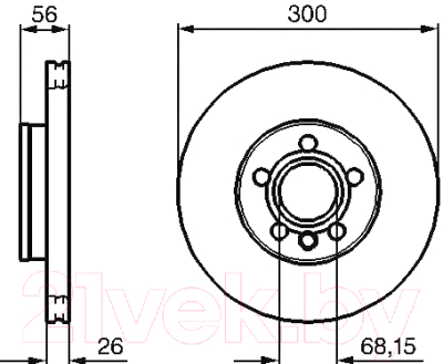 

Тормозной диск Bosch, 0986479037