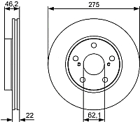 Тормозной диск Bosch 0986479R97 - 
