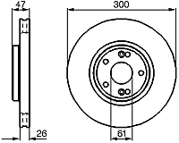 Тормозной диск Bosch 0986478743 - 