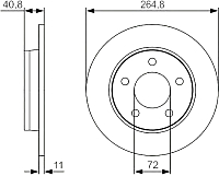 Тормозной диск Bosch 0986479S50 - 