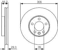 Тормозной диск Bosch 0986479R84 - 