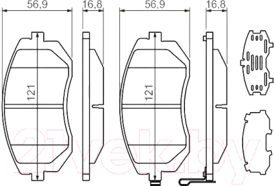 Тормозные колодки Bosch 0986494315