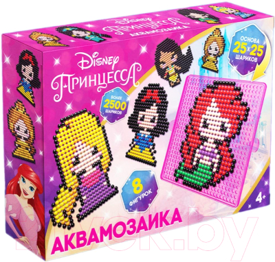 Развивающая игра Disney Аквамозаика. Рапунцель, Белоснежка, Ариэль. Принцессы / 9826980