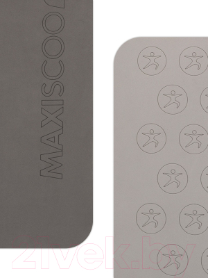 Коврик для йоги и фитнеса Maxiscoo Fit С ремешком / MSF-XN-150723-8-GR (серый)