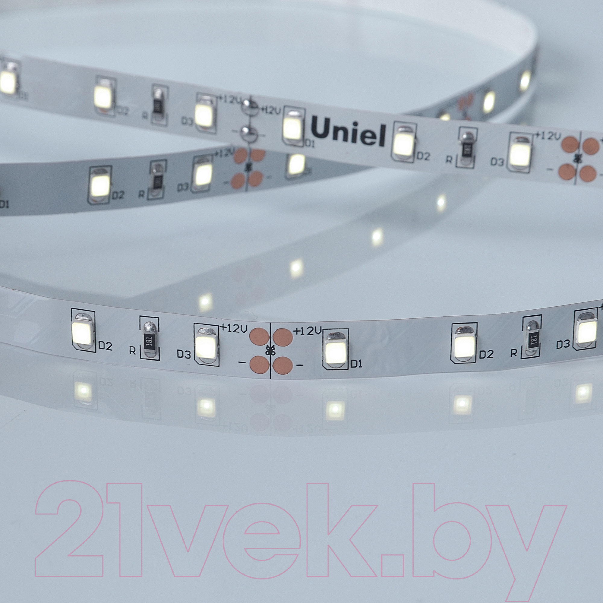Светодиодная лента Uniel ULS-M11-2835-60LED/m-8mm-IP20-DC12V-4.8W/m-5M-6500K (UL-00004356) — фото 2