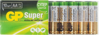 Комплект батареек GP Batteries Super Alkaline 15A LR6 AA / GP 15A-B10 (10шт) - 