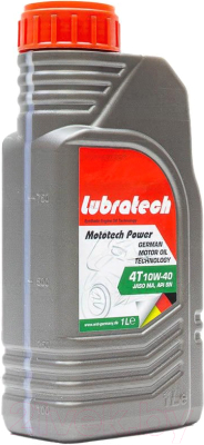 Моторное масло Lubratech Mototech Power 10W40 4T (1л)