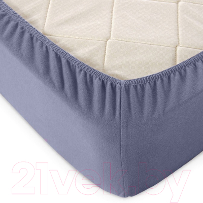 Изображение товара Простыня Alleri Трикотажная на резинке 200x200x20см (графит)