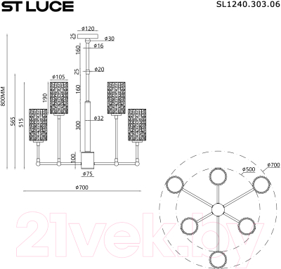 Люстра ST Luce SL1240.303.06 