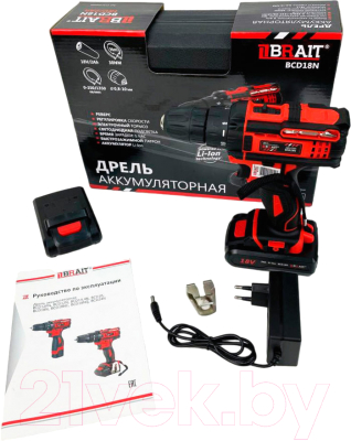 Аккумуляторная дрель-шуруповерт Brait BCD18N