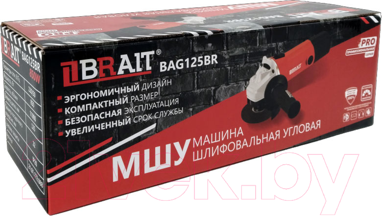 Угловая шлифовальная машина Brait BAG125BR PRO