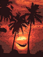 Картина по номерам Kolibriki Закат над островом 40х50 GX30567 - 