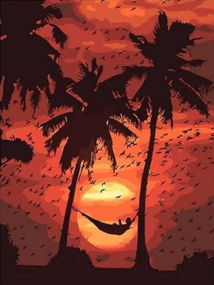Картина по номерам Kolibriki Закат над островом 40х50 GX30567