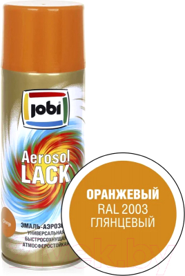 Эмаль Jobi Аэрозольная RAL 2003 (520мл,глянцевый оранжевый)