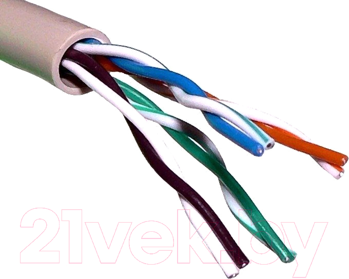 Кабель No Brand UTP 4 пары cat6 solid 0.55мм CCA