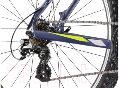 Велосипед Kross Hexagon 2.0 M 26 / KRHE2Z26X14M004068 (XS, темно-синий/лайм)