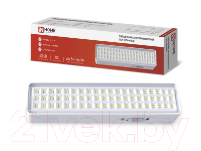 Изображение товара Светильник аварийный INhome СБА 1096-60DC / 4690612029481