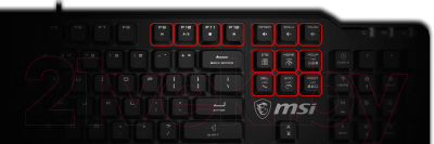 Клавиатура MSI Vigor GK41 Dusk LR RU (черный/серый)