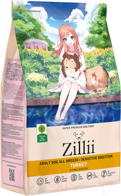 Сухой корм для собак Zillii Adult Dog Sensitive Digestion с индейкой / 5658070 (800г)