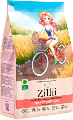 Сухой корм для собак Zillii Adult Dog Small Breed Light индейка с ягненком / 5658083 (15кг)
