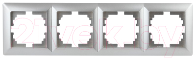 Изображение товара Рамка для выключателей и розеток INTRO Solo 4-504-03 / Б0043426 (алюминий)