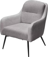 Кресло мягкое M-City Argos / 629M05452 (3018-03 светло-серый шенилл/черный) - 
