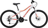 Велосипед STARK Slash 26.1 D 2024 (14.5, белый/оранжевый/красный) - 