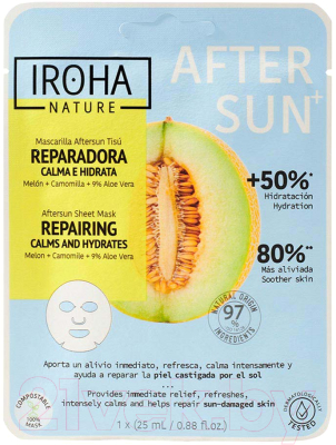 Маска для лица тканевая Iroha Nature Aftersun Sheet Mask Repairing Calms and Hydra (25мл)