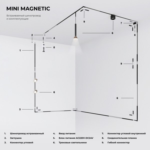 Заглушка для шинопровода Elektrostandard Mini Magnetic 85174/00 (2шт)