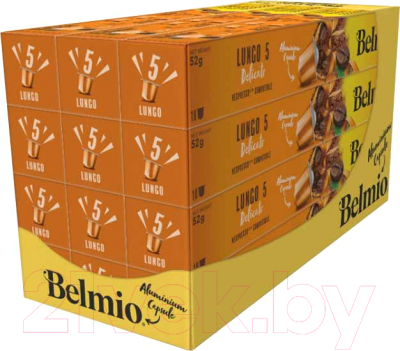 Кофе в капсулах Belmio Espresso Lungo Delicato стандарт Nespresso (10x5.2г, 12 упаковок)