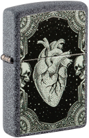 Зажигалка Zippo Heart Design / 48720 (серый) - 