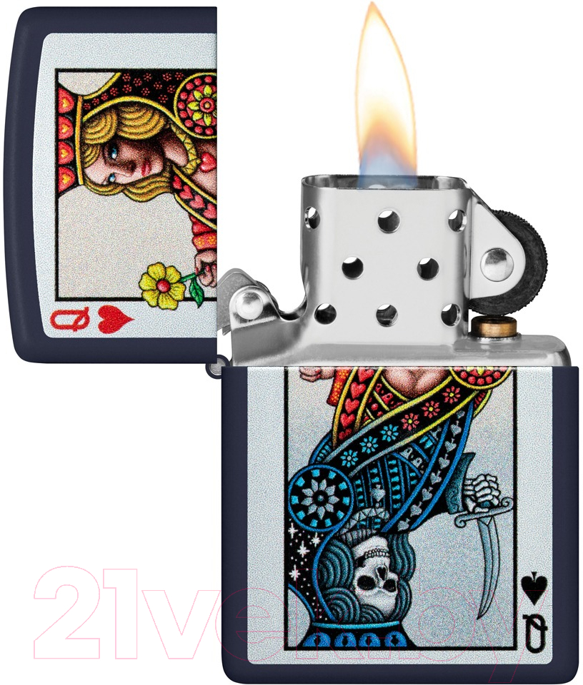 Зажигалка Zippo Queen Design / 48723 (синий) — фото 5
