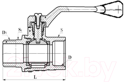 Шаровой кран Цветлит ZW10104