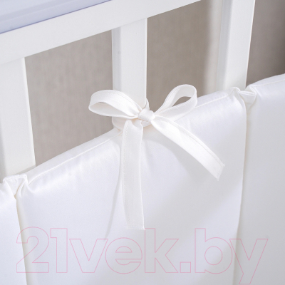 Комплект постельный для малышей Perina Teddy Sateen Collection / ТДСК6-01.3 (белый)