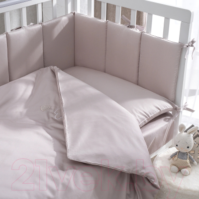 Комплект постельный для малышей Perina Teddy Sateen Collection / ТДСК6-01.6 (серый)